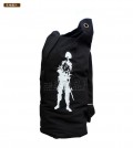 无贼出品 超大型桶包 纯棉帆布包 时尚便携性双肩包-黑色50106