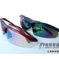 Y.A.M双镜框 情侣款 户外防爆抗冲击运动骑行眼镜（黑+红）60111