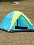 豪华湖畔帐篷 野营郊游帐篷 三人双层 压胶防水防风帐篷16042