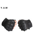 无贼出品|YAM-O记款战狼同款半指手套/户外运动手套/防护手套-黑色80201