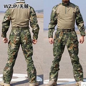 青蛙服真人CS纯棉蟒纹迷彩特种兵训练战术套装响尾蛇专业作战套服
